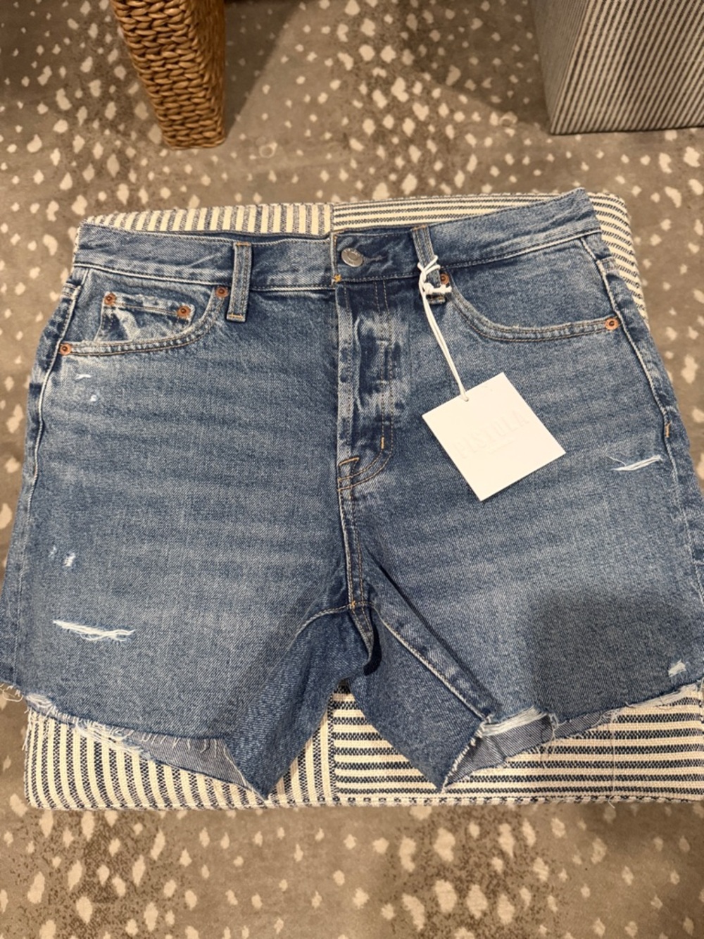 Pistola Denim Shorts in Medium Blue - NWT Size 27
